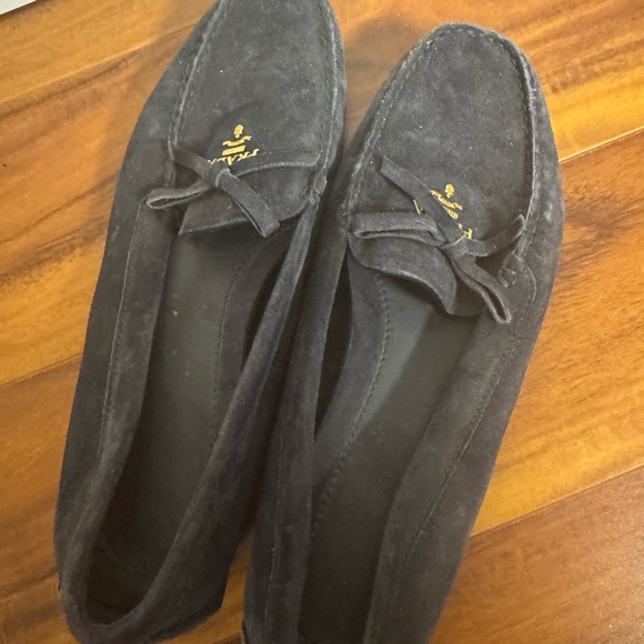 Prada Women’s Blue Suede Loafers - Picture 1 of 4